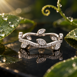 ATJ - 150 sterling silver leaf ring