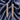 ATJ - 128 rose gold pavé leaf-vine drop earrings on navy satin