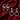 Silver pavé interlocking hoop and nail-motif earrings on red satin