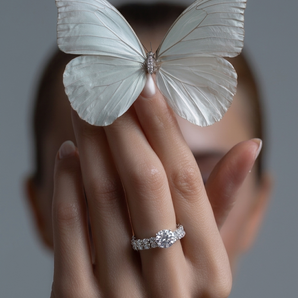 Diamond Eternity Engagement Ring | Round Brilliant Cut | White Gold