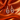 ATJ - 125 rose gold pavé heart cut-out charm huggie earrings on orange satin