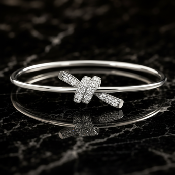ATJ - 137 silver bracelet with stone-set centre