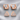 ATJ - 131 rose gold huggie hoop and pavé triangle stud earring set